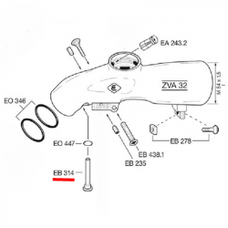 EB 314 REPUESTO ZVA 32 ELAFLEX EF-EB 314 TORNILLO CAÑO 57111150