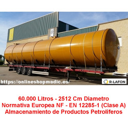 Tanque Horizontal Almacenamiento de Combustible Doble Pared 60000 lt